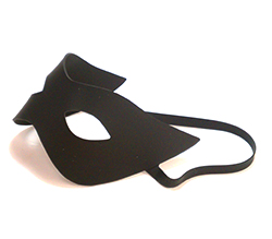 シリコンマスカレードマスク　ブラック - 1